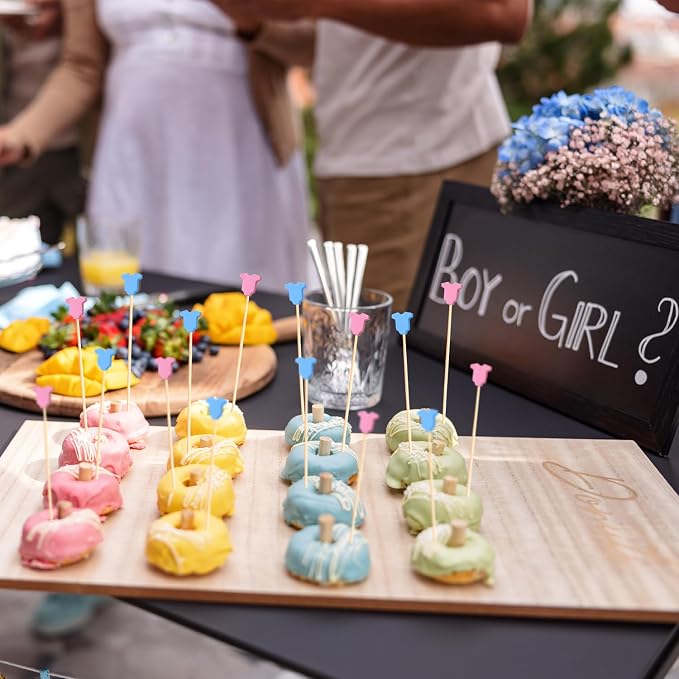 100Pcs Baby Gender Reveal Cocktail Picks Boy or Girl Theme Decor Toothpicks - Image 7