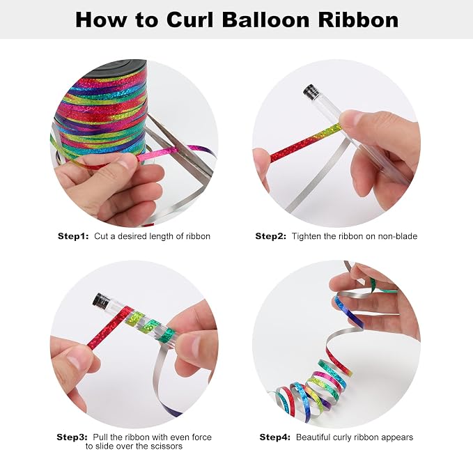 600 Yards Curling Ribbon, Balloon String Roll Ribbon and Bows - Image 6