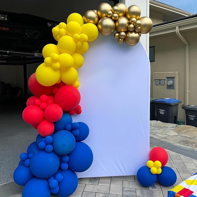 Red Yellow Blue Balloons Garland Kit, Carnival Circus Balloon Arch - Image 4