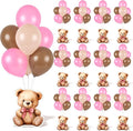 12 Sets Pink Bear Baby Shower Balloon Stand Kit by Unknown