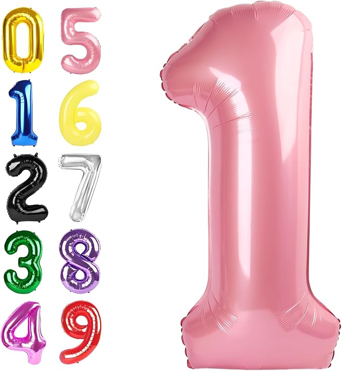 Number Balloons 40 Inch Pearl Pink 0 Balloon by Argthjy