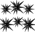 Black Star Balloons, 22/27 Inch Black Star Foil Balloons, Aluminum Foil Balloon by Paready