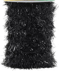 Mandala Crafts Black Tinsel Garland - Thin Metallic Foil Glitter Mini Garland for Christmas Tree, Party, Wedding Decor, and Holiday Decorations