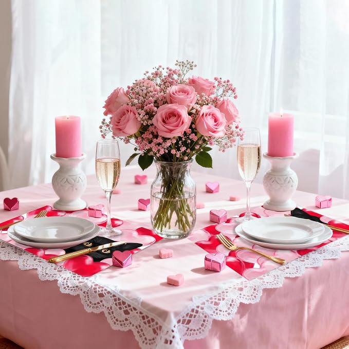 Cute Cat Themed Valentine's Day Paper Placemats, Holiday Party Table Decor - Image 5