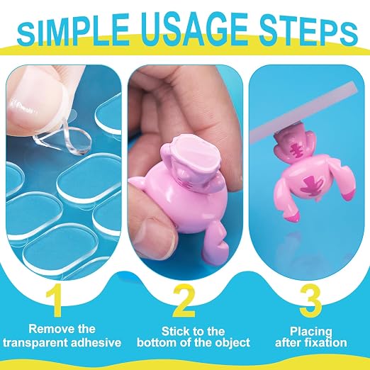 900Pcs Clear Adhesive Dots, Double Sided, No Trace, 0.31 x 0.51 | Museum Putty - Image 4