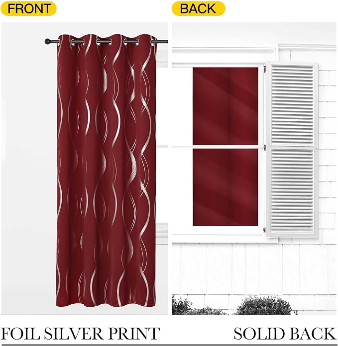 NICETOWN Blackout Curtains 84 inch Length 2 Panels Set, Noise Reducing Thermal - Image 5