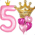 Princess Peach Birthday Party Decorations, 40 inch Large Pink Crown 5 Balloon by Unknown