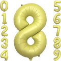 Pastel Yellow Number 8 Balloon 40 Inch Light Yellow Foil Number Balloons 8th by cocodino