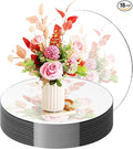 18 Pack Round Mirror Trays, Non Glass Acrylic Round Mirror Centerpieces for Wedding Tables Candle Plate Circle Mirrors Wall Mirror Tiles for Centerpieces Crafts Christmas Decorations (8inch,10inch)