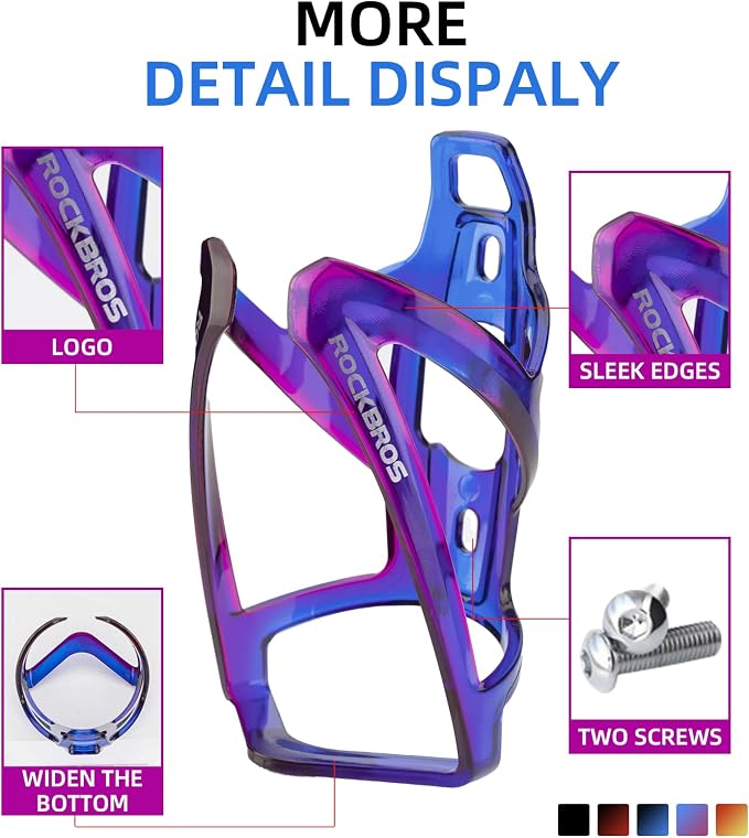 ROCKBROS Bike Water Bottle Holder Ultra-Light Bicycle Bottle Cages - Image 3