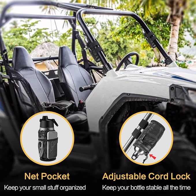 GEARV 2Pack Cup Holder for Bike, Scooter and Wheelchair, Water Bottle Holder - Image 4