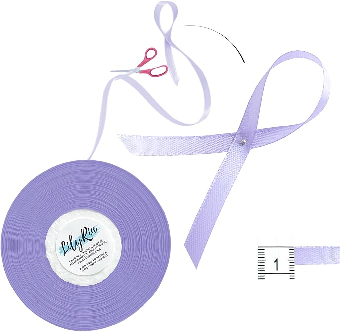 Light Purple Ribbon 1/4 Inches 36 Yards Satin Roll Perfect - Image 4