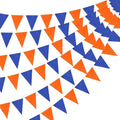 HESTYA 42 Pcs Colorful Pennant Banner Flag Blue Orange Bunting Triangle Banner by Hestya