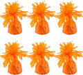 6 Pack Orange Balloon Weights Metallic Holder Anchors Balloon Holder Weights by Unknown