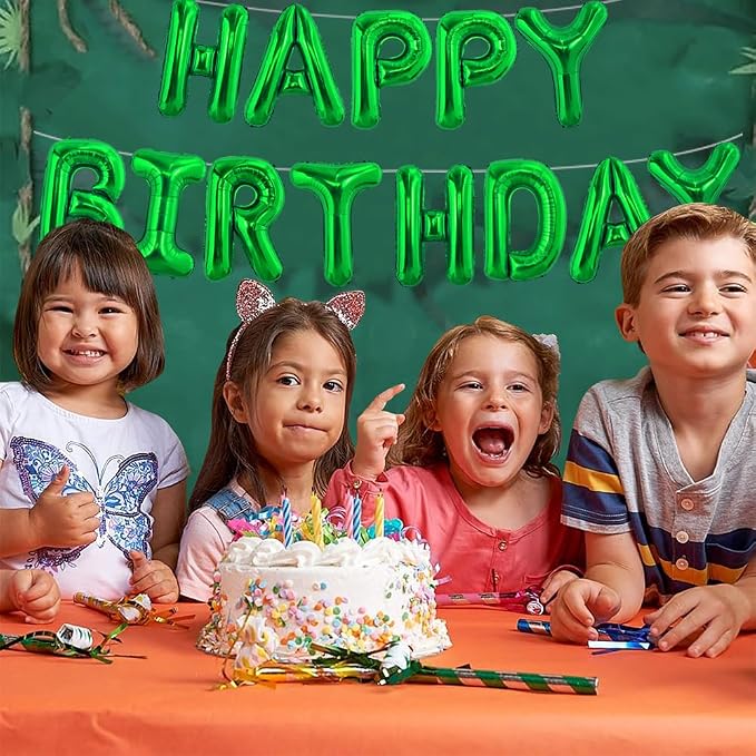 TONIFUL Green Letter Balloons 2 Set 16 Inch A-Z Custom Alphabet Banner | 52 Pcs - Image 4