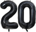 40 Inch Black 20 Number Balloons Giant 20 Balloons Black Birthday Balloons 20th by LHOAVWE