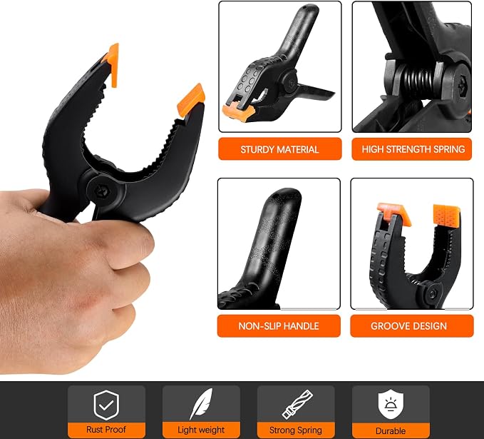 3.5 Inch Spring Clamps for Balloon Arch, 10 Pack Backdrop Clips Heavy Duty | - Image 3