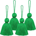Big Size 4 PCS Tassels for Crafts, Handmade Hanging Tassels for Pillow Decor by NINGYOHI
