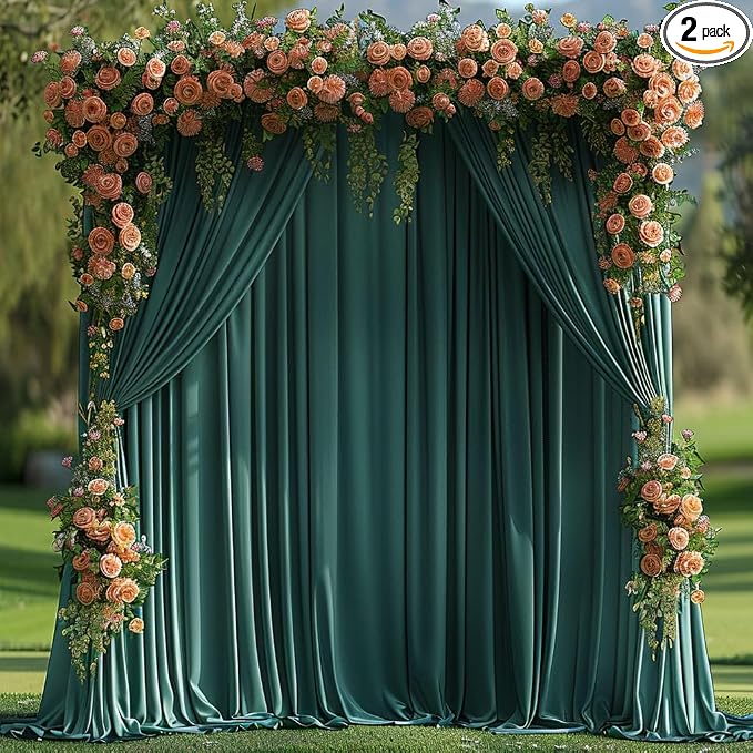 20x10ft Wrinkle Free Hunter Green Backdrop Curtain by ESGOTBME