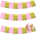 BEISHIDA Pink Gold Fringe Garland Banner 30ft Wall Tinsel Foil Streamers | 3Pack by Beishida