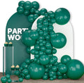 PartyWoo Dark Green Balloons 140pcs Emerald Hunter Forest Green Boho Color | by PartyWoo