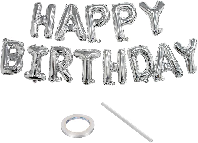 CARGEN 16in Happy Birthday Balloons Banner by CARGEN