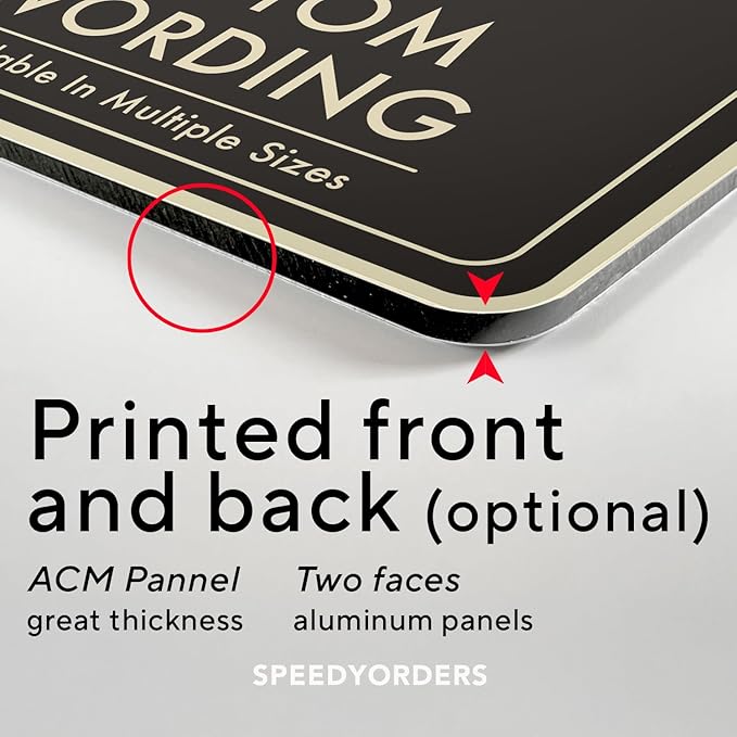Custom Decorative Outdoor Metal Signs, Personalized Aluminum Signs, Waterproof Made In USA - Design 1 Black Charcoal 24x24 In