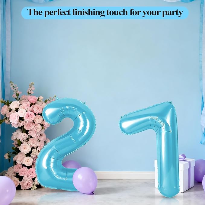 Number 71 Balloons for 71st Birthday Party Decorations, 0-100 Large No.71 - Image 5