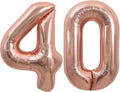 TONIFUL 40 Inch Large Rose Gold Number 40 Balloons Giant Digital 40 Helium by TONIFUL