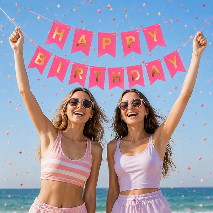 Rose Happy Birthday Banner Sign - Image 4