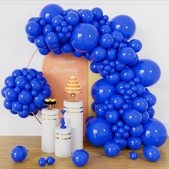 134Pcs Blue Balloons Different Sizes 5 10 12 18 Inch Blue Balloon Garland Arch by KUULBELAballoons