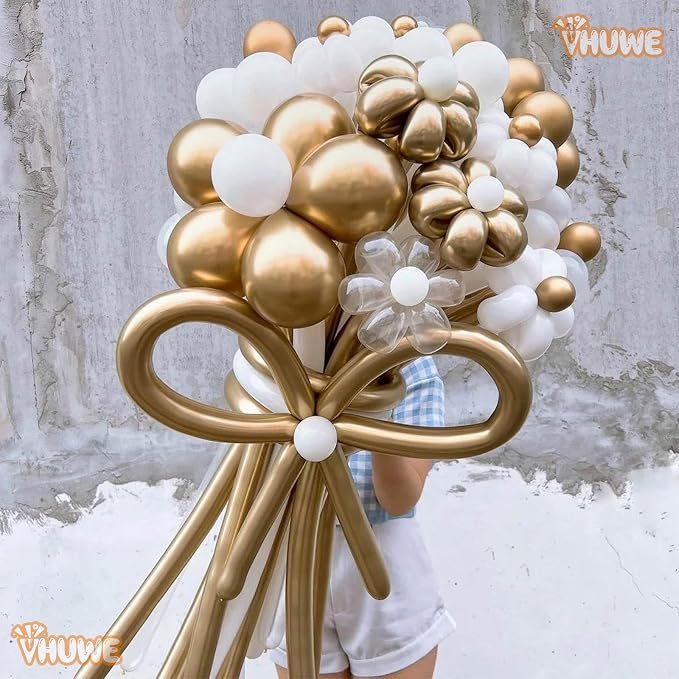 260 Balloons Metallic Rose Gold, Thickened 100 Pack Long Balloons Twisting - Image 4