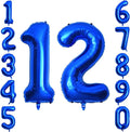 Navy Blue Number 12 Balloon 40 Inch, Shiny Foil Double Digit Party Supplies | by Unknown