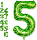 Foil 5 Balloons Number, 40 Inch Dark Kelly Green Pixel Number 5 Balloon by Froova