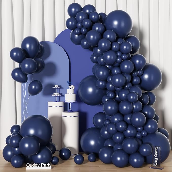 Ouddy Party 129Pcs Navy Blue Balloons Different Sizes 18 12 10 5 Inch | 6Pcs - Image 2