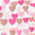 Light-Pink Rose-Gold Valentines Party-Decorations Heart-Garland - 52ft Red by Burgleda