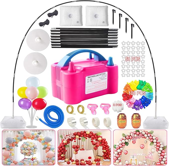 Balloon Arch Kit and Balloon Pump, 9Ft Tall & 10Ft Wide Adjustable Balloon Arch by YehTrum