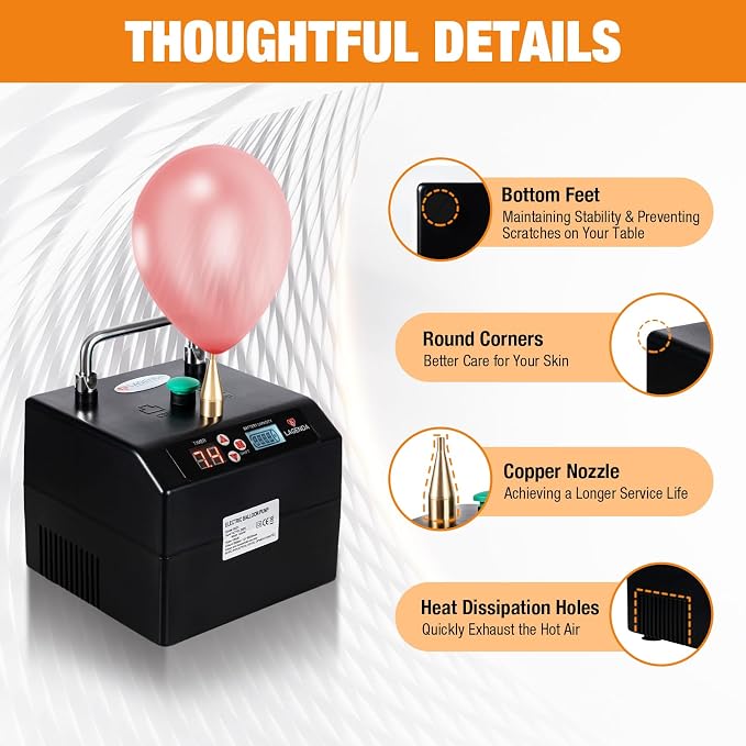 B231 Portable Electric Balloon Inflator 2400W 110V Electric Bolloon Blower Pump - Image 6