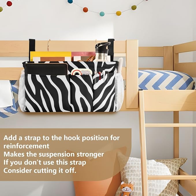 Bedside Caddy Metal Frame Hanging Organizer Bunk Bed Dorm Accessories Hook And - Image 6
