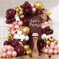 150Pcs Burgundy Balloon Garland Arch Kit by Unknown