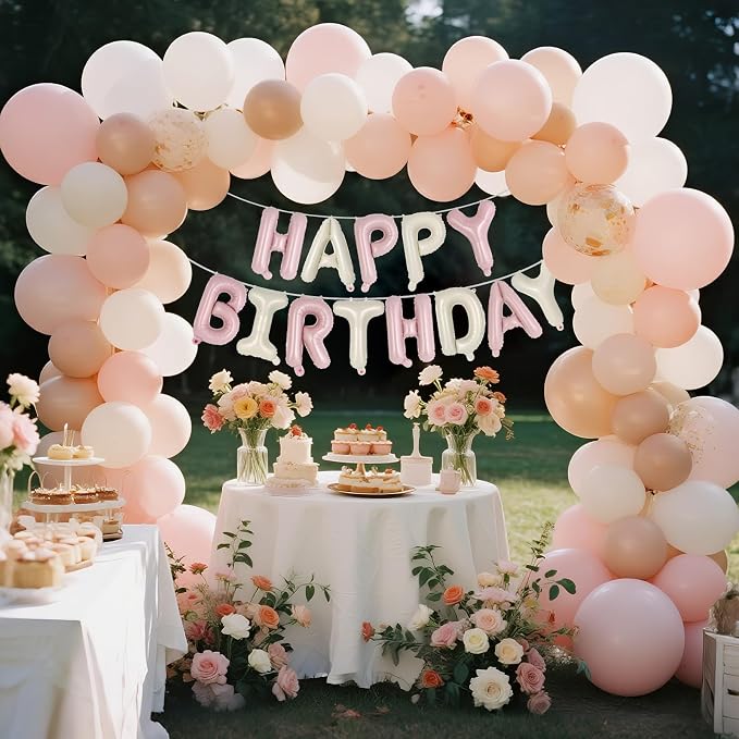 Happy Birthday Balloons Banner, Foil Balloon Personalized Name Letters Balloons - Image 4