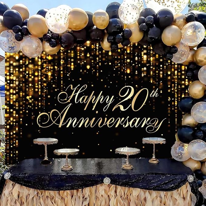 Happy 20th Anniversary Backdrop - Image 2