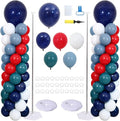 Blue Red White Balloon Column Stand Kit of 2 by ZyloonDecoration