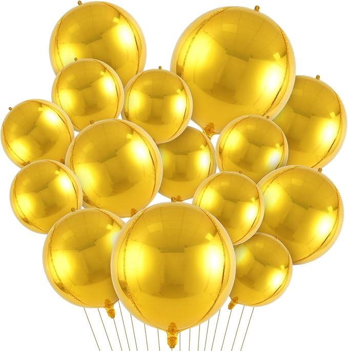 18 Pcs Foil Balloons Shiny Round Balloons Set Large Balloon Garland Arch - Image 6