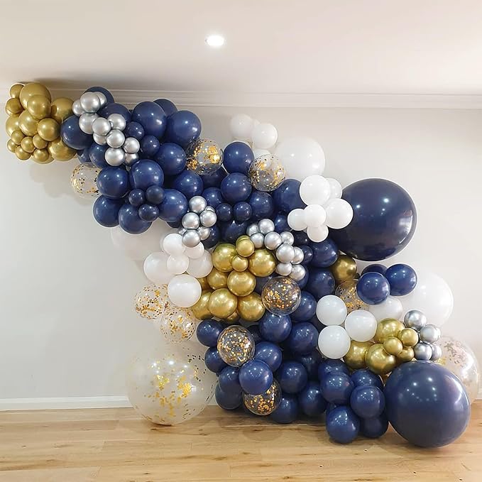 Awenztech 122pcs Navy Blue Balloons, 18 12 10 5 inch Navy Blue Balloons - Image 5