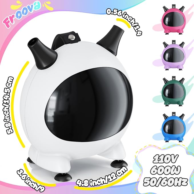 Balloon Pump Electric, Portable Balloons Inflator Air Pump Dual Nozzle - Image 2