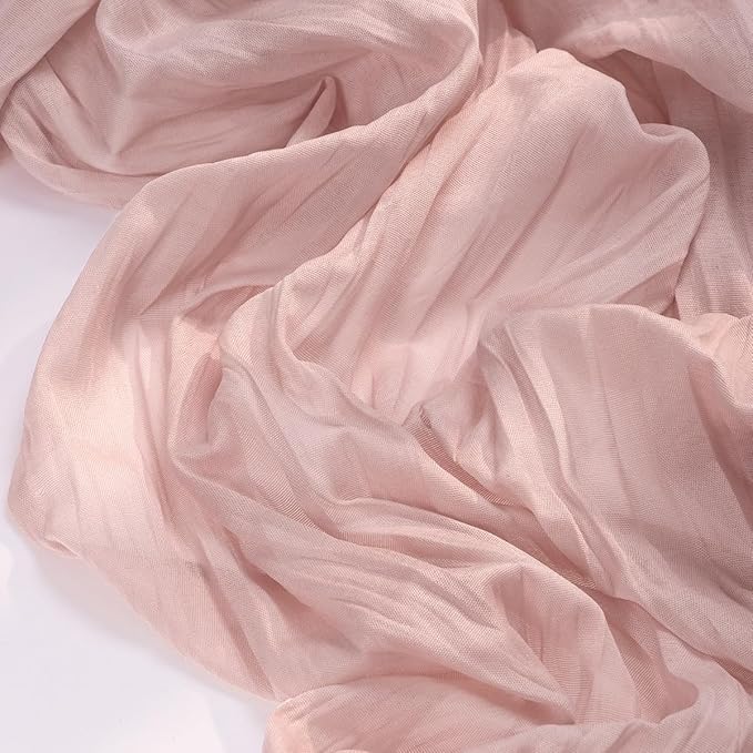 Pink Cheesecloth Table Runner Summer Boho Wedding Birthday Party Home Decor | - Image 2