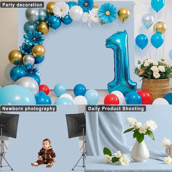 Photography Backdrop for Photoshoot, Dusty Blue, 10x20 FT | Versatile Studio - Image 5