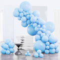 PartyWoo Light Blue Balloons 152pcs Baby Pastel Sky Aqua Blue Color | Different by PartyWoo