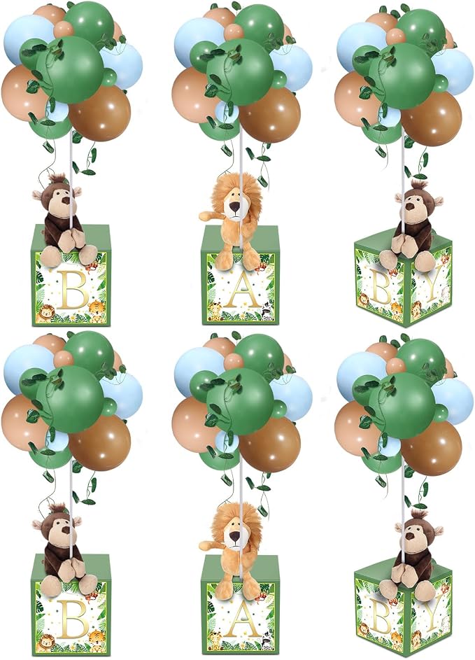 Lenwen 6 Sets Baby Letter Boxes Decorations Table Centerpieces by Lenwen